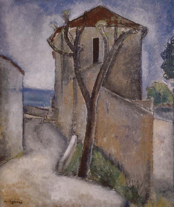 Amedeo Modigliani Tree and Houses Sweden oil painting art